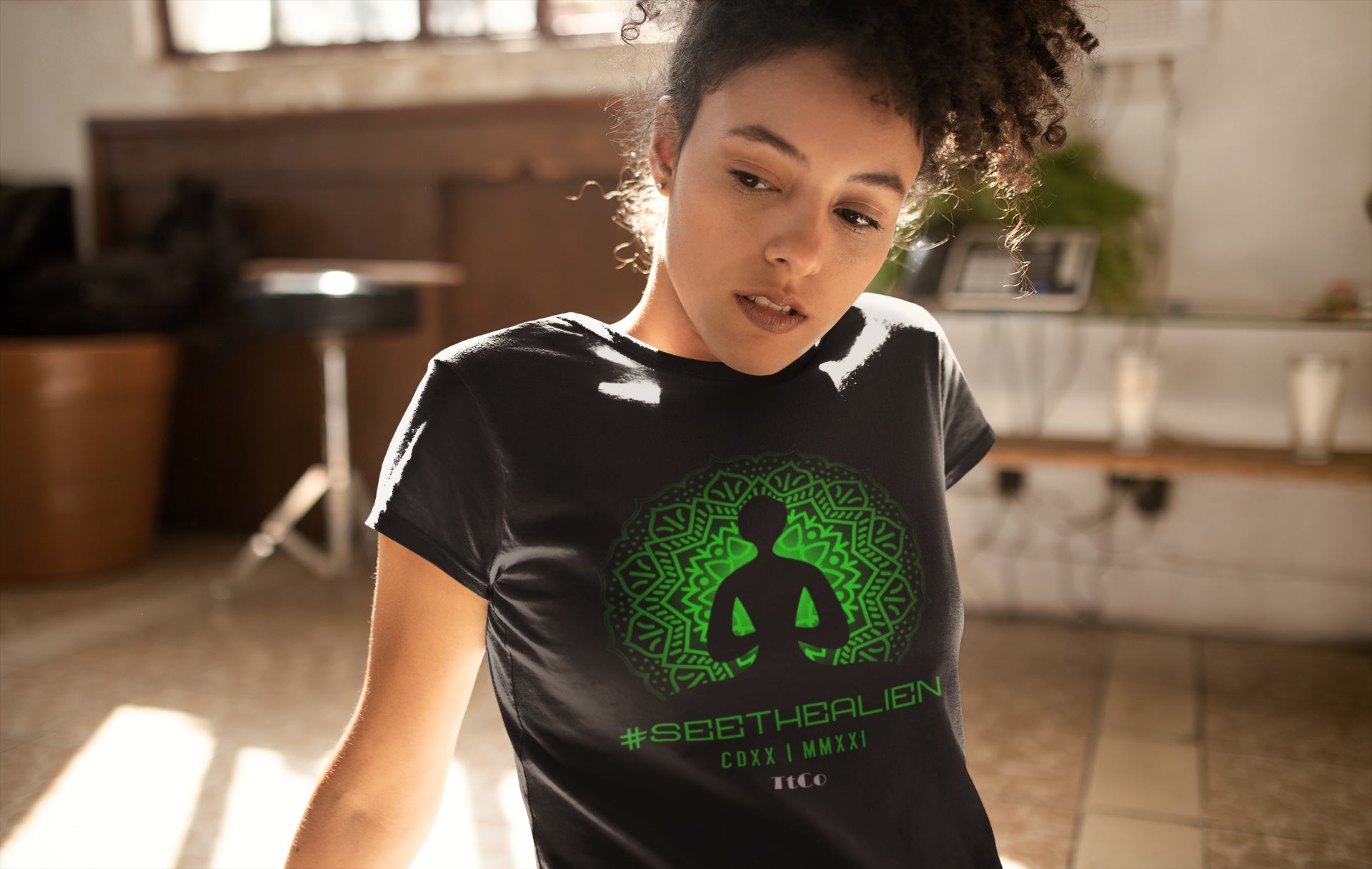 TtCo | Green SeetheAlien Short Sleeve Tee