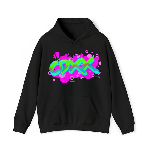 TtCo | CDXX Pink Graffiti Hooded Sweatshirt