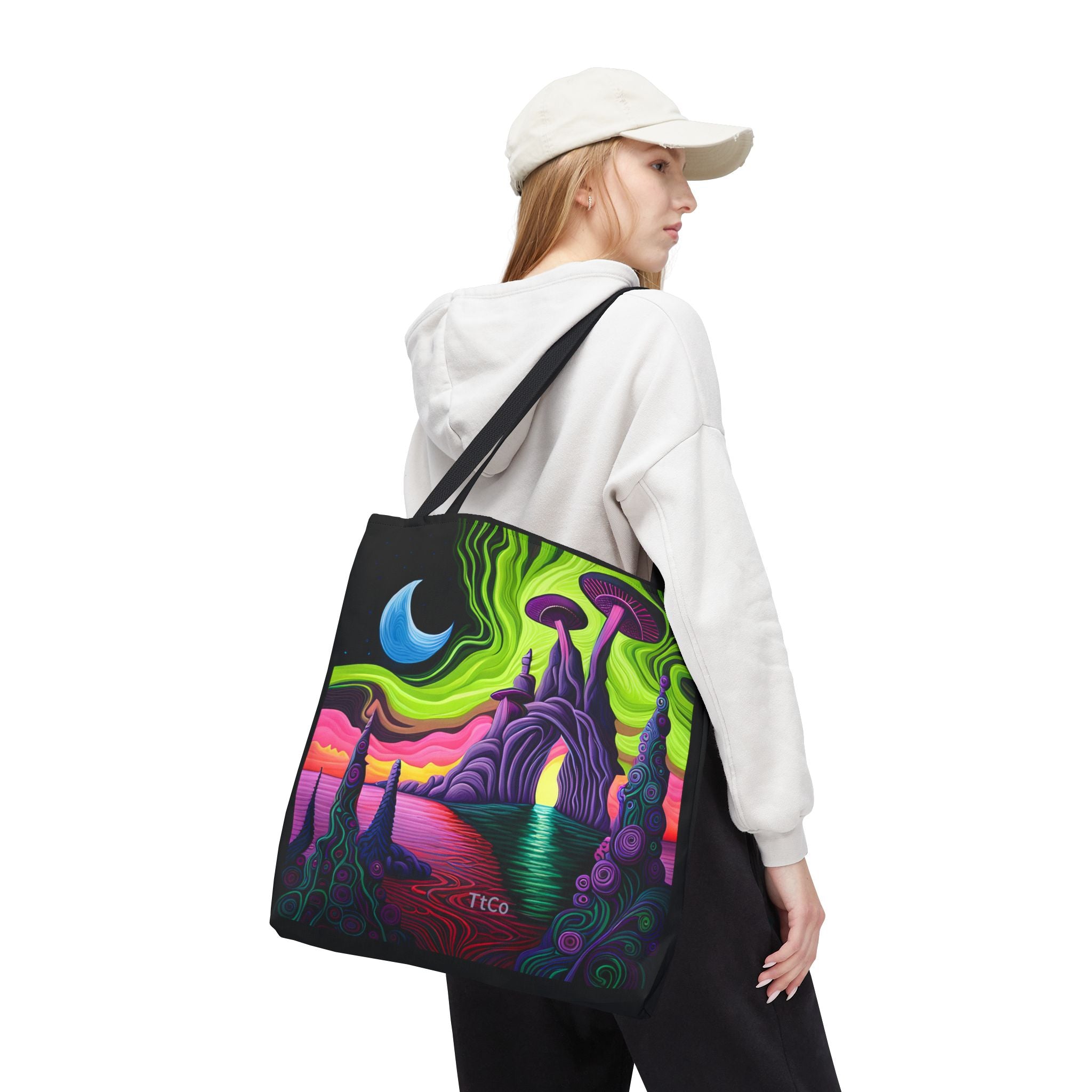 TtCo | I Mess With Shrooms - Melted Gate Canvas Tote