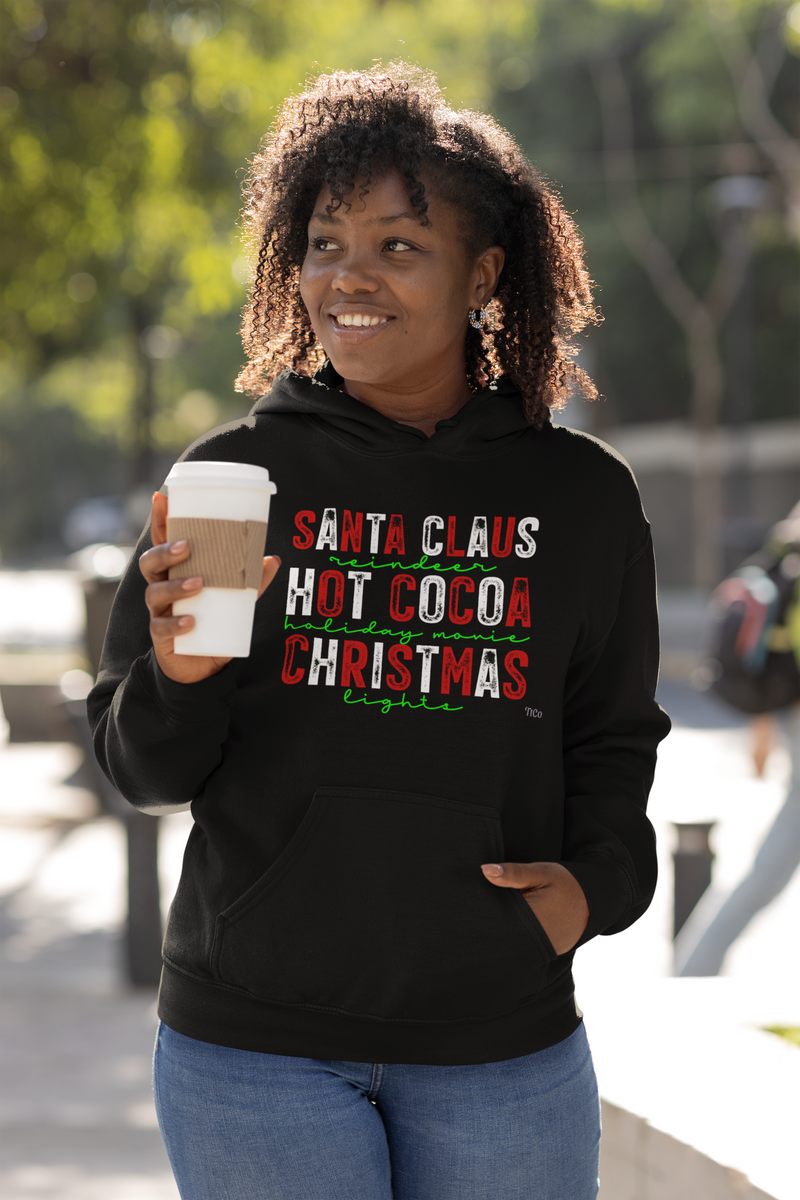 TtCo | Santa Claus, Hot Cocoa & Christmas Hooded Sweatshirt