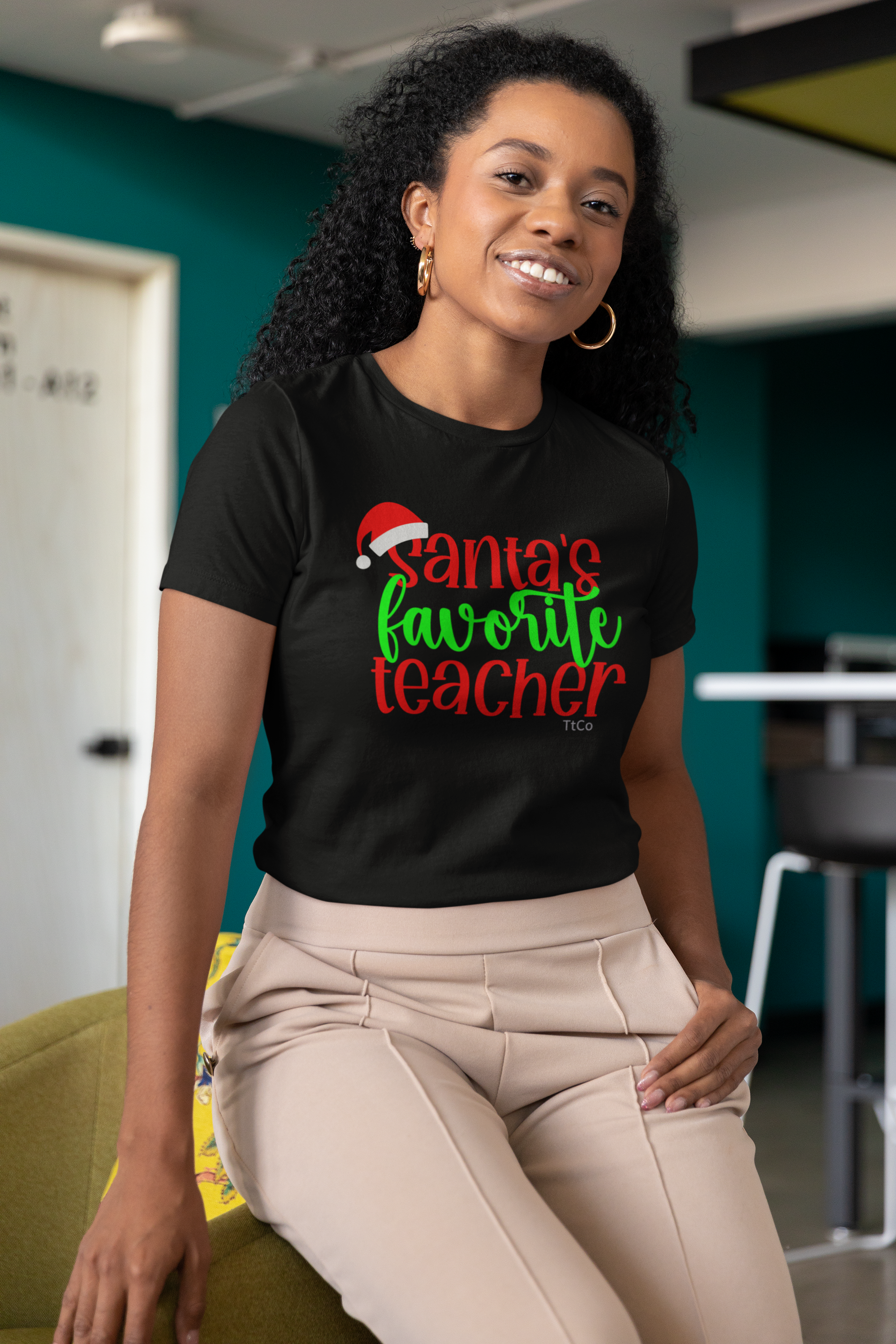 TtCo | Santa's Favorite Teacher Short Sleeve Tee